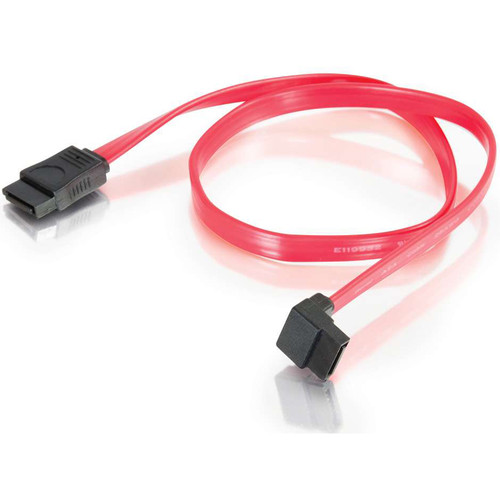 C2G 7-pin 180- to 90-Degree 1-Device Serial ATA Cable - 18