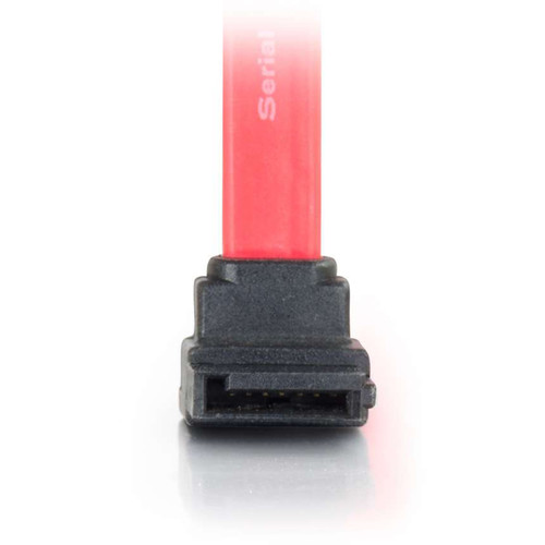 C2G 7-pin 180- to 90-Degree 1-Device Serial ATA Cable - 18