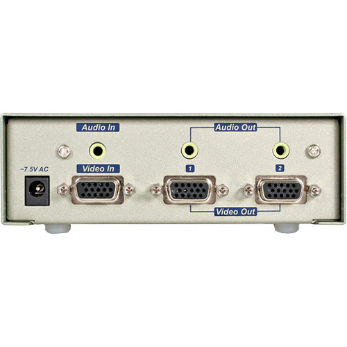 StarTech 2-Port High Resolution VGA Video Splitter with Audio (400 MHz, Gray)