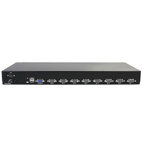 StarTech 8-Port 1U Rackmount USB KVM Switch Kit with OSD and Cables (Black)