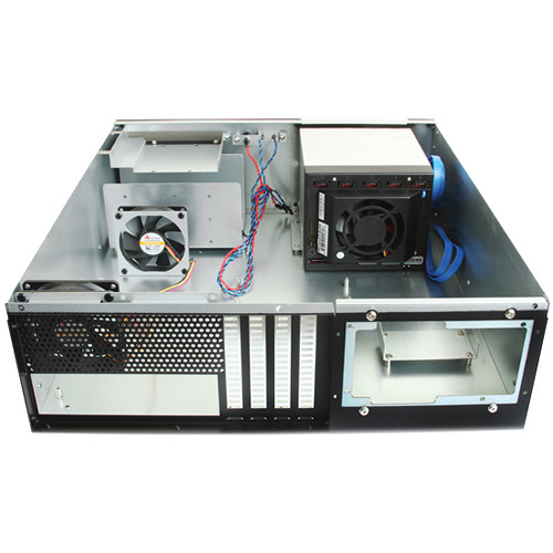 iStarUSA D-350HB-T 3 RU Compact 5 x 3.5" Bay Hotswap microATX Rackmount Chassis (Red HDD Handles)