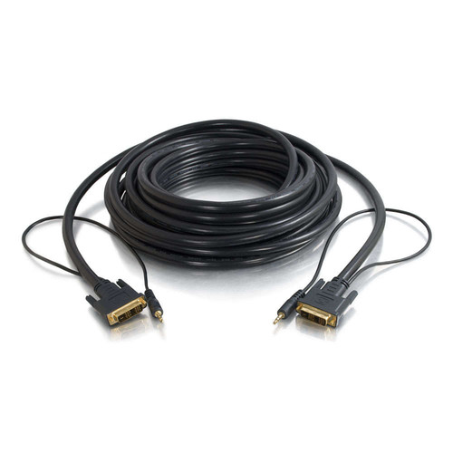C2G Pro Series Single Link DVI-D and 35mm A/V Male to Male Cable (35')