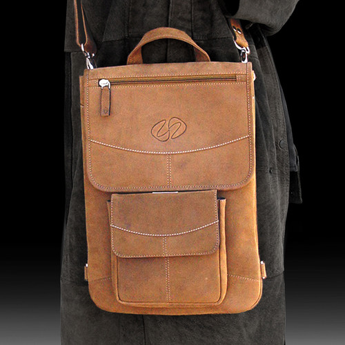 MacCase Premium Leather Flight Jacket with Backpack Straps for MacBook Pro 15