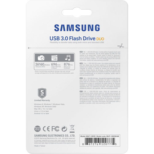 Samsung 128GB USB 3.0 Duo Flash Drive