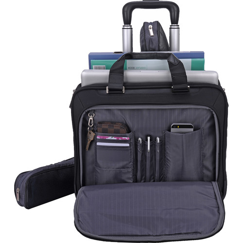 ECO STYLE Tech Exec Rolling Case with iPad/Tablet Pocket for Up to 15.6