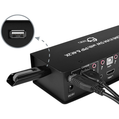 SIIG 4x1 USB HDMI KVM Switch with 4Kx2K & PIP