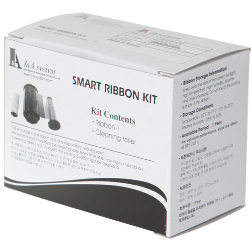 IDP SIADC-P-MS Resin Metallic Silver Ribbon with Disposable Cleaning Roller for SMART-30S/SMART-50 Printers (1,200 Cards/Roll)