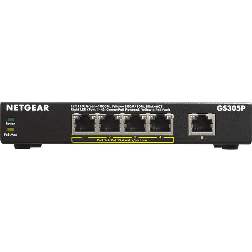 Netgear GS305P 5-Port Gigabit PoE-Compliant Unmanaged Switch