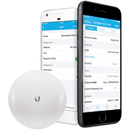 Ubiquiti Networks NBE-5AC-GEN2 NanoBeam ac Gen2 airMAX ac CPE with Dedicated Management Radio