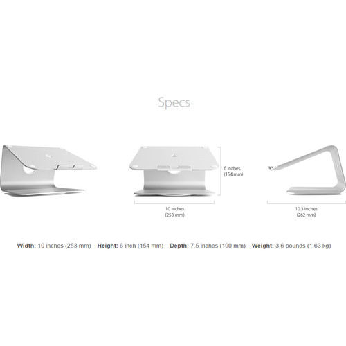 Rain Design mStand360 Laptop Stand with Swivel Base (Silver)