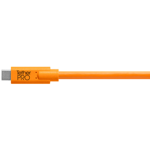 Tether Tools TetherPro USB Type-C Male to 5-Pin Mini-USB 2.0 Type-B Male Cable (15', Orange)