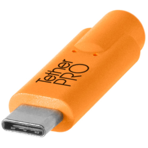 Tether Tools TetherPro USB Type-C Male to 5-Pin Mini-USB 2.0 Type-B Male Cable (15', Orange)
