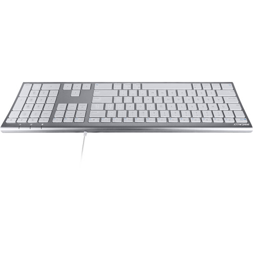 Macally Ultra Slim USB Wired Keyboard (Space Gray)