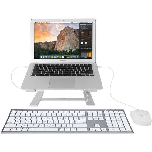 Macally Ultra Slim USB Wired Keyboard (Space Gray)