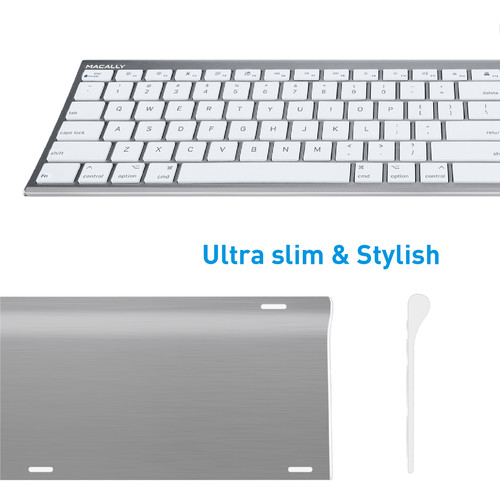 Macally Ultra Slim USB Wired Keyboard (Space Gray)