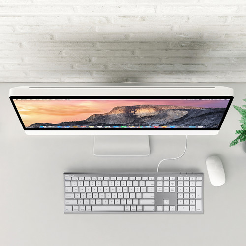 Macally Ultra Slim USB Wired Keyboard (Space Gray)