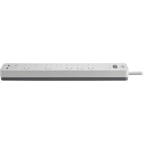 APC Home Office SurgeArrest 12-Outlet Surge Protector with USB Charging (6', 120V, White)