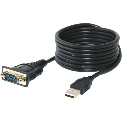 Sabrent USB 2.0 Type-A Male to RS-232 DB9 Serial 9-Pin Male Adapter Cable (FTDI Chipset, 6')