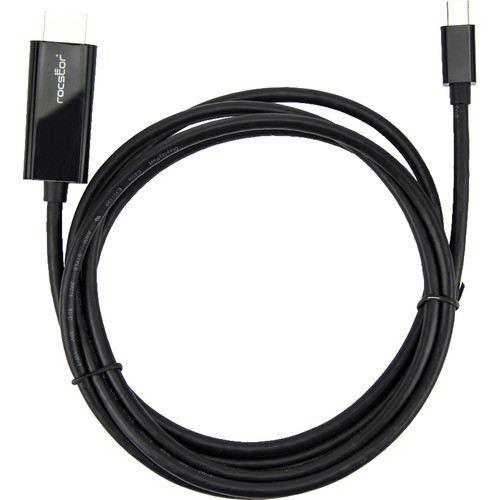 Rocstor Rocpro Mini DisplayPort Male to HDMI Male Cable (6', Black)