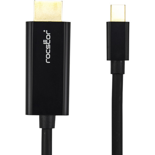 Rocstor Rocpro Mini DisplayPort Male to HDMI Male Cable (10', Black)
