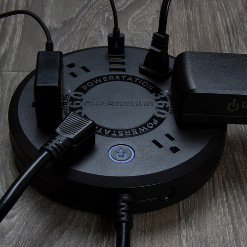 ChargeHub Powerstation 360 Surge Protector (Black)