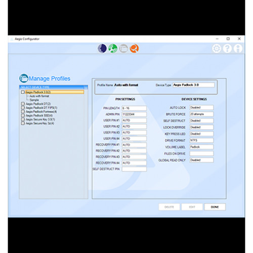 Apricorn Aegis Configurator Software with 10-Port USB 3.0 Type-A Hub (USB Key)