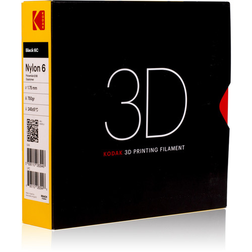Kodak 1.75mm Nylon 6 Filament (750g, Black)