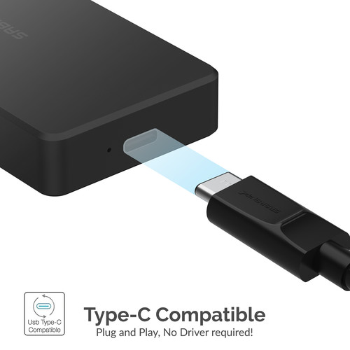 Sabrent NVMe PCIe M.2 to USB 3.1 Gen 2 USB Type-C SSD Enclosure (Black)