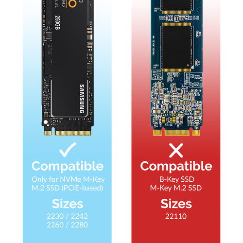 Sabrent NVMe PCIe M.2 to USB 3.1 Gen 2 USB Type-C SSD Enclosure (Black)