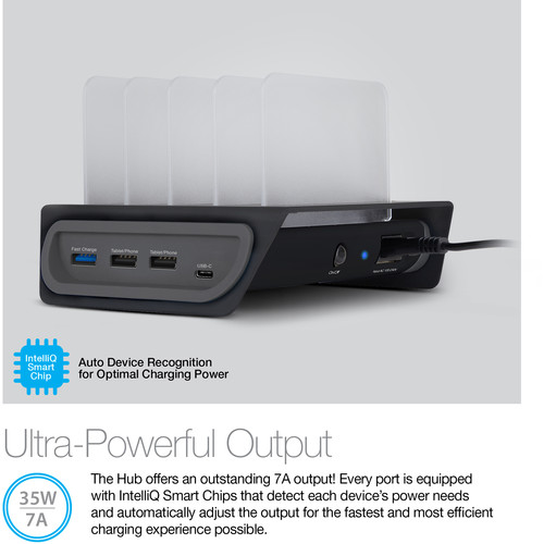 Naztech Adaptive Fast Charge Power Hub4 4-Port Charging Station