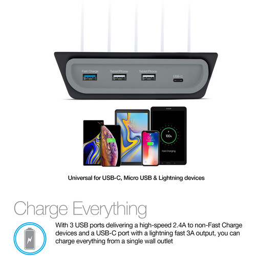 Naztech Adaptive Fast Charge Power Hub4 4-Port Charging Station