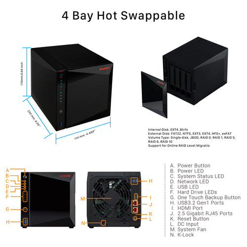 Asustor AS5304T 4-Bay NAS Enclosure