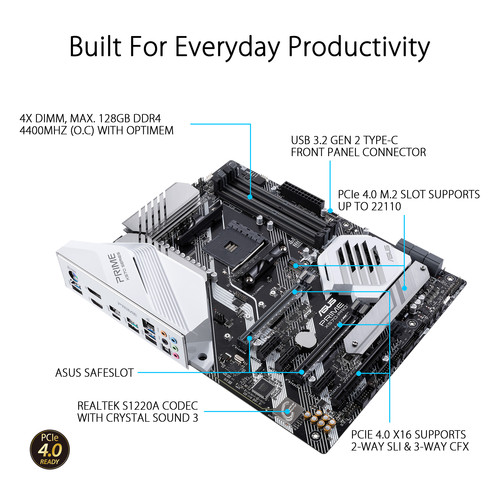 ASUS PRIME X570-PRO AM4 ATX Motherboard