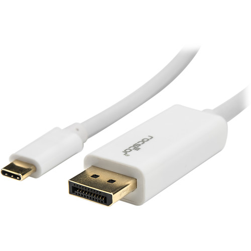 Rocstor USB Type-C to DisplayPort Cable (10', White)