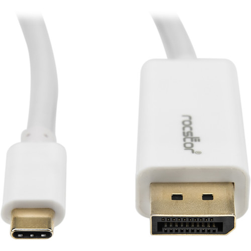 Rocstor USB Type-C to DisplayPort Cable (10', White)