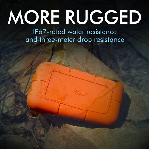 LaCie 500GB Rugged USB 3.2 Gen 2 Type-C External SSD