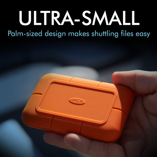 LaCie 500GB Rugged USB 3.2 Gen 2 Type-C External SSD