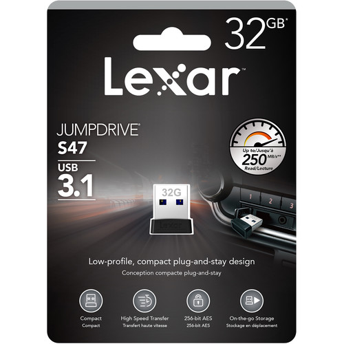 Lexar 32GB JumpDrive S47 USB 3.1 Gen 1 Flash Drive