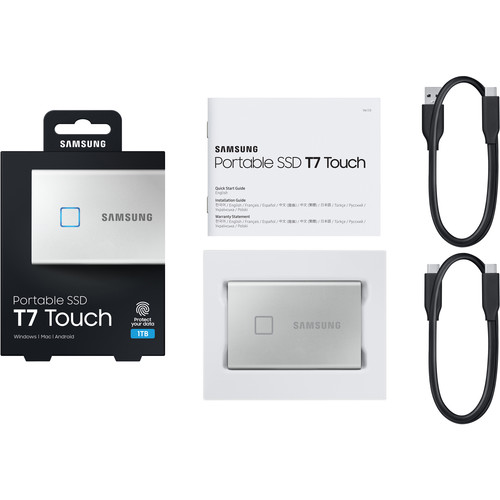 Samsung 1TB T7 Touch Portable SSD (Silver)