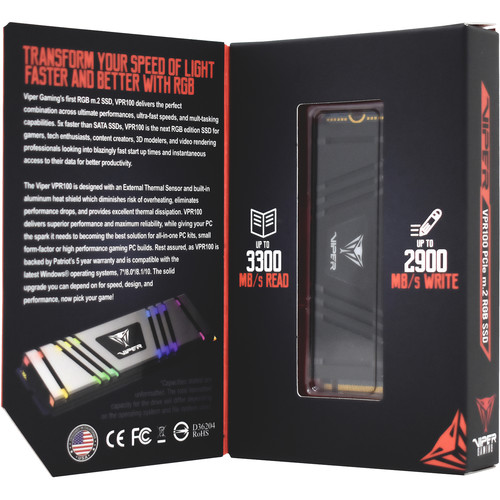 Patriot 256GB VPR100 RGB M.2 2280 PCIe SSD