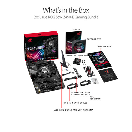 ASUS Republic of Gamers Strix Z490-E Gaming LGA 1200 ATX Motherboard