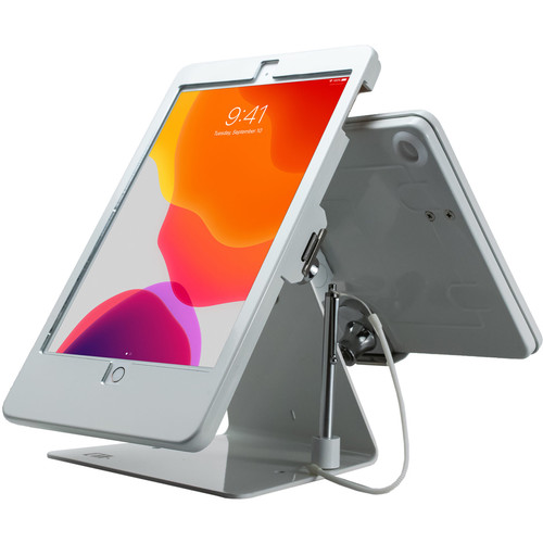 CTA Digital Dual-Tablet Security Kiosk Stand for Select iPads (White)