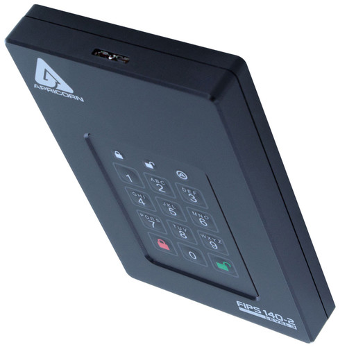 Apricorn 4TB Aegis Fortress L3 FIPS 140-2 Level 3 Encrypted Portable Hard Drive