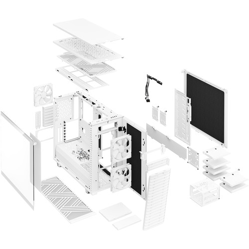 Fractal Design Define 7 Mid-Tower Case (Clear Window, White)