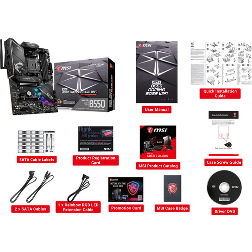 MSI MPG B550 GAMING EDGE WIFI AM4 ATX Motherboard