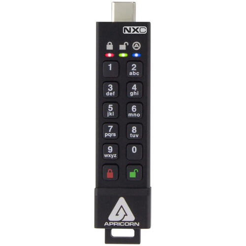 Apricorn 16GB Aegis Secure Key 3NXC Encrypted USB Type-C Flash Drive