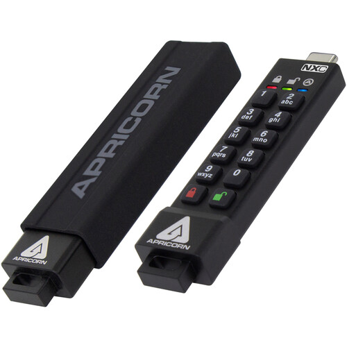 Apricorn 64GB Aegis Secure Key 3NXC Encrypted USB Type-C Flash Drive