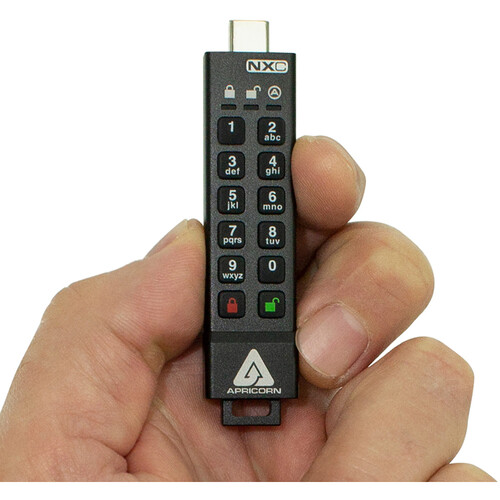 Apricorn 64GB Aegis Secure Key 3NXC Encrypted USB Type-C Flash Drive