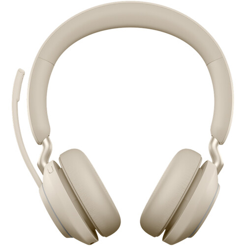 Jabra Evolve2 65 Stereo Wireless On-Ear Headset (Unified Communication, USB Type-A, Beige)