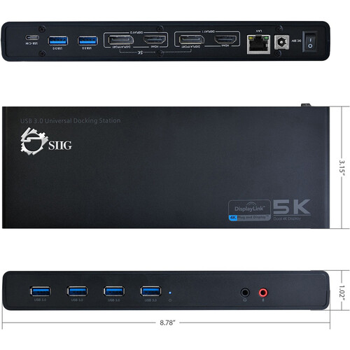 SIIG USB 3.0 Type-C 4K Dual Video Docking Station
